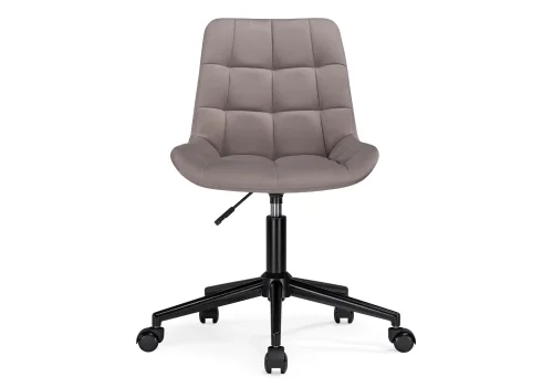 Компьютерное кресло Честер латте / черный 489816 Woodville, бежевый/велюр, ножки/металл/чёрный, размеры - *920***490*600 фото 2