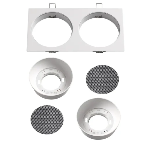 Светильник точечный Gemini 371007 Novotech белый на 2 лампы, основание белое в стиле современный хай-тек прямоугольный фото 5