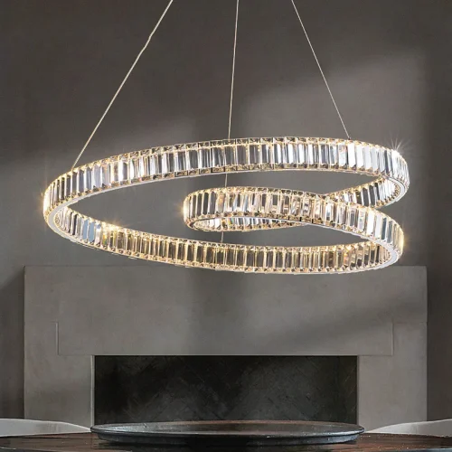 Люстра подвесная BERTOLDA S D60 Chrome 219986-23 ImperiumLoft прозрачная на 1 лампу, основание хром в стиле современный фото 8