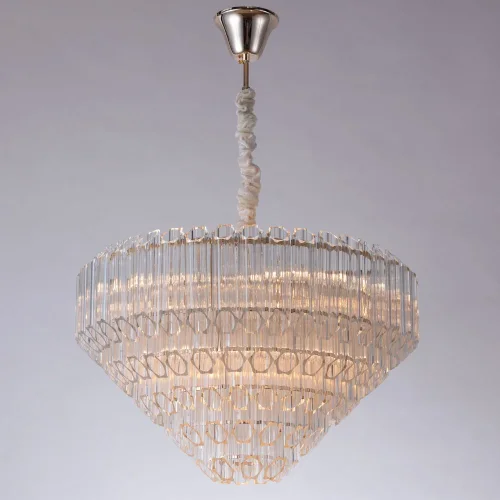 Люстра подвесная Jastin A2848LM-8GO Arte Lamp прозрачная на 8 ламп, основание золотое в стиле классический  фото 2