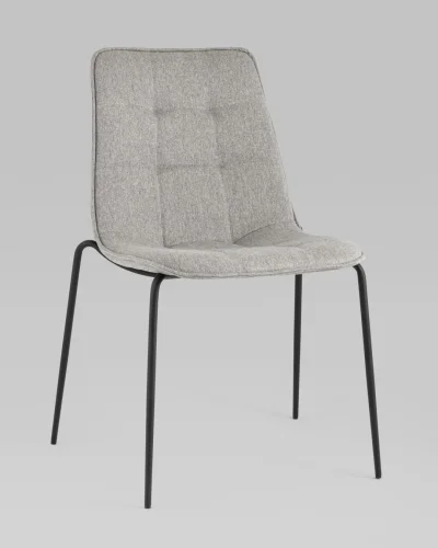 Стул Мелани рогожка серый УТ000025912 Stool Group, серый/рогожка, ножки/металл/чёрный, размеры - ***** фото 2