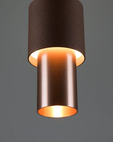 Светильник подвесной LED Elli V10883-PL Moderli коричневый 1 лампа, основание коричневое в стиле современный трубочки фото 3