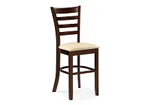 Барный стул Pola dirty oak / cream 15526 Woodville, кремовый/, ножки/массив гевеи/коричневый, размеры - ****430*460