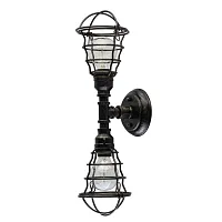 Бра лофт Джестер 104021602 MW-Light чёрный 2 лампы, основание чёрное в стиле современный лофт стимпанк