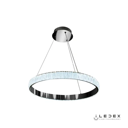 Светильник подвесной LED с пультом Crystal ice MD7212-36A CR iLedex прозрачный 1 лампа, основание хром в стиле современный хай-тек с пультом кольца фото 3