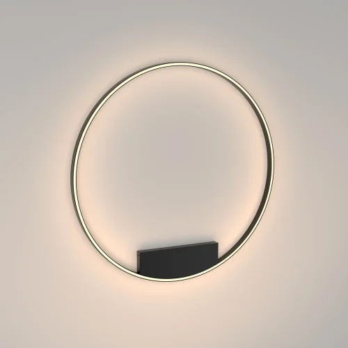 Светильник потолочный LED Rim MOD058CL-L65B3K Maytoni чёрный 1 лампа, основание чёрное в стиле современный минимализм хай-тек кольца фото 2