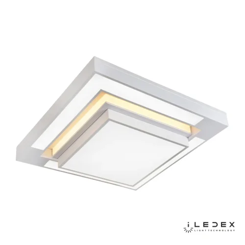 Люстра потолочная LED с пультом Summery B8015-72W/550*550 WH iLedex белая на 1 лампа, основание белое в стиле современный хай-тек с пультом квадраты фото 2