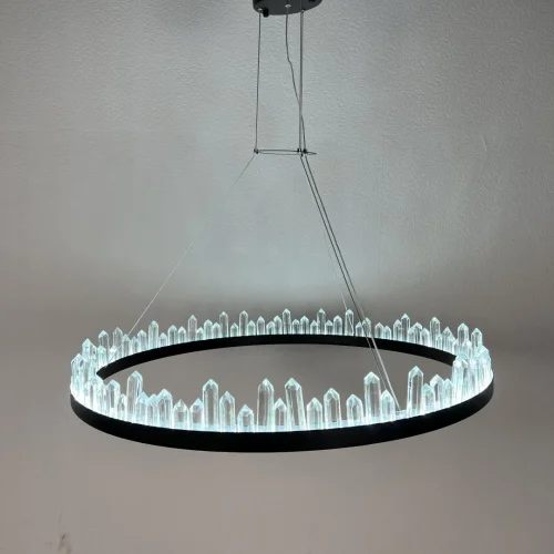 Светильник подвесной LED Quartz 101946-26 ImperiumLoft прозрачный 1 лампа, основание чёрное в стиле современный  фото 26