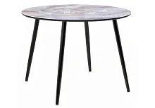 Стеклянный стол Анселм кианит / черный 500930 Woodville столешница серая из стекло