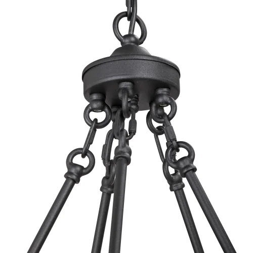 Люстра подвесная V3756-1/8 Vitaluce без плафона на 8 ламп, основание чёрное в стиле ковка кантри фото 2