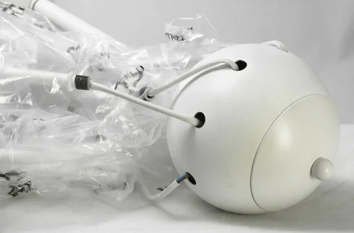 Люстра подвесная LSP-8033 Lussole белая на 8 ламп, основание белое в стиле современный  фото 2