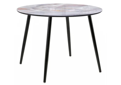 Стеклянный стол Анселм кианит / черный 500930 Woodville столешница серая из стекло