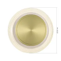 Бра LED Frittela SL6239.201.03 ST-Luce прозрачный на 1 лампу, основание золотое в стиле современный 