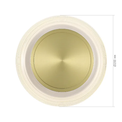 Бра LED Frittela SL6239.201.03 ST-Luce прозрачный на 1 лампу, основание золотое в стиле современный 