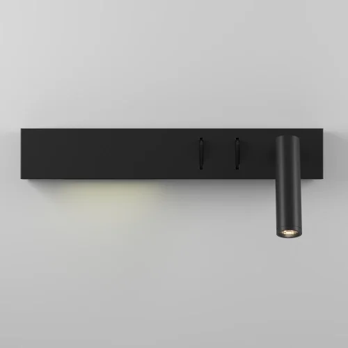 Бра с выключателем LED Comodo C031WL-L8B3K1 Maytoni чёрный на 1 лампу, основание чёрное в стиле хай-тек современный для чтения фото 4