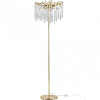 Торшер Milano-1 23141.480-1650.5.E14.A GD Arte Milano ветви прозрачный на 5 ламп, основание золотое в стиле современный флористика Торшер Milano-1 23141.480-1650.5.E14.A GD Arte Milano ветви прозрачный на 5 ламп, основание золотое в стиле современный флористика