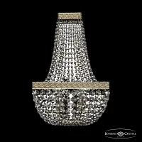 Бра 19112B/H2/25IV Pa Bohemia Ivele Crystal прозрачный 3 лампы, основание бронзовое патина в стиле классика sp