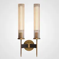 Бра Alouette 2 178433-26 ImperiumLoft прозрачный 2 лампы, основание латунь в стиле современный 