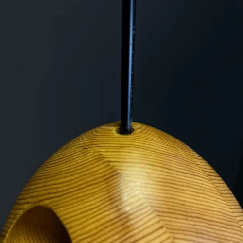 Светильник подвесной Large Oak D21 73480-22 ImperiumLoft коричневый бежевый 1 лампа, основание бежевое коричневое в стиле скандинавский  фото 4