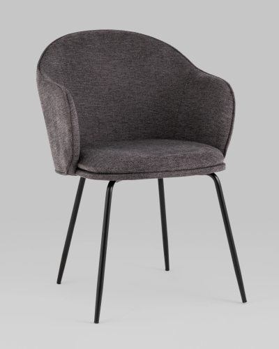 Стул обеденный Echo, темно-серый УТ000038600 Stool Group, серый/шенилл, ножки/металл/чёрный, размеры - *****