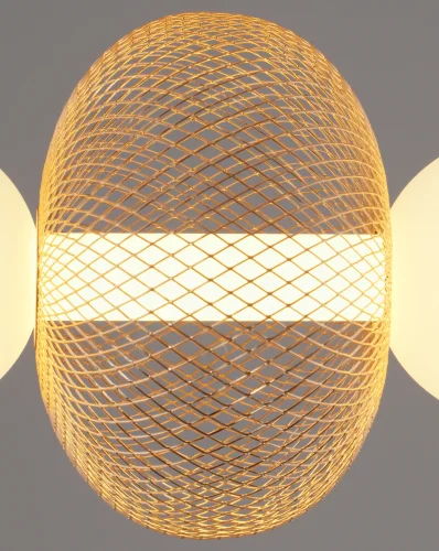 Светильник подвесной LED Lattice V11258-PL Moderli белый золотой на 1 лампу, основание золотое в стиле современный линейный фото 5