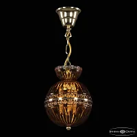 Светильник подвесной 5480/17 G Amber/M-1G Bohemia Ivele Crystal янтарный 3 лампы, основание золотое в стиле классика 