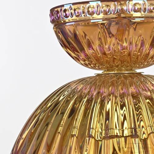 Светильник подвесной 5480/18 G Shampan/M-1G Bohemia Ivele Crystal янтарный 3 лампы, основание золотое в стиле классический  фото 3