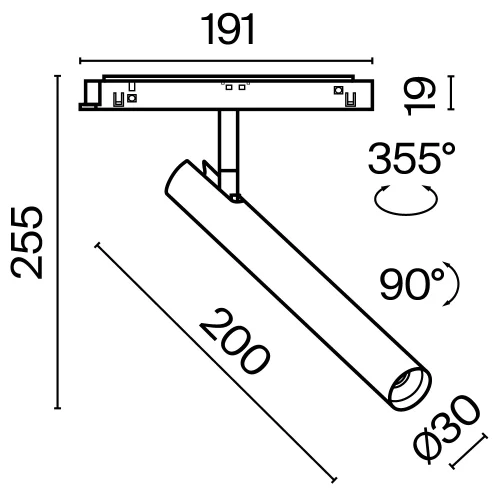 Трековый светильник LED Magnetic track system Exility TR141-2-6W3K-M-B Maytoni чёрный для шинопроводов серии Magnetic track system Exility чёрный фото 14