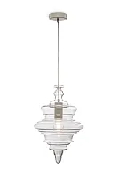 Светильник подвесной Trottola P057PL-01W Maytoni прозрачный 1 лампа, основание белое в стиле современный выдувное