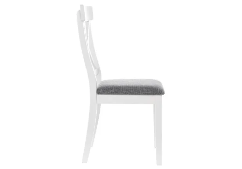 Деревянный стул Bern butter white / grey 11768 Woodville, серый/ткань, ножки/дерево/белый, размеры - ****460*530 фото 3