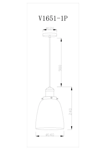 Светильник подвесной Single V11517-1P Moderli прозрачный на 1 лампу, основание чёрное в стиле современный лофт фото 6