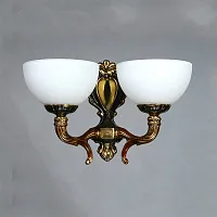 Бра  TOLEDO 02155/2 PB AMBIENTE by BRIZZI белый 2 лампы, основание бронзовое в стиле классический 