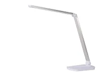 Настольная лампа офисная LED VARIO LED 24656/10/31 Lucide белая на 1 лампу, основание белое полимер металл в стиле современный 