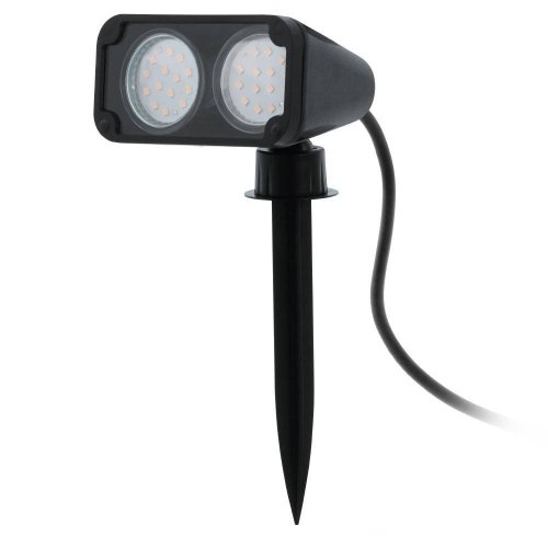 Ландшафтный светильник LED 93385 NEMA 1 Eglo уличный IP44 чёрный 2 лампы, плафон прозрачный в стиле уличный GU10