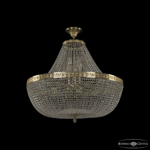 Люстра подвесная 19051/H1/80IV G C1 Bohemia Ivele Crystal прозрачная на 22 лампы, основание золотое в стиле классический sp