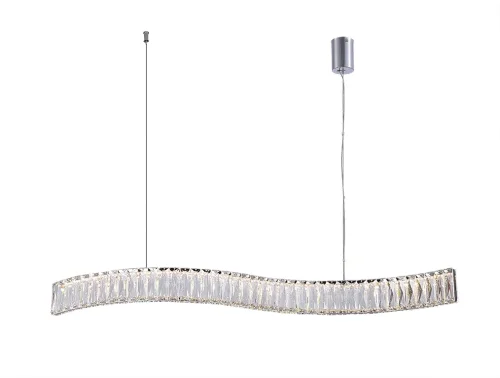 Светильник подвесной LED 8243/90 chrome Newport прозрачный на 1 лампу, основание хром в стиле американский современный классический линейный