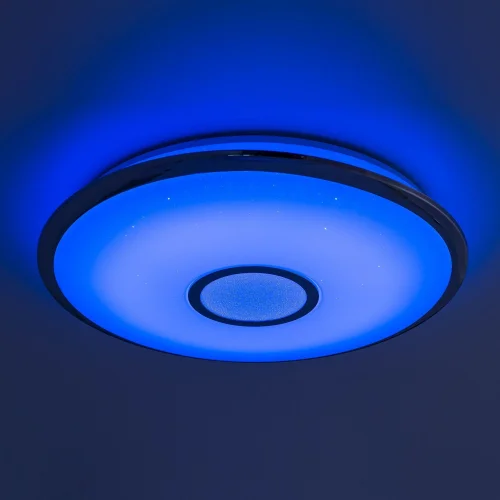 Светильник потолочный LED с пультом с Алисой Старлайт Смарт CL703A60G Citilux белый 1 лампа, основание хром белое в стиле современный с пультом фото 3