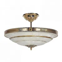 Люстра потолочная Tito E 1.3.40 G Arti Lampadari белая на 3 лампы, основание золотое в стиле классический ампир 