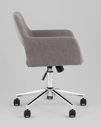 Стул офисный ROSS, рогожка, темно-серый УТ000039440 Stool Group, тёмно-серый/рогожка, ножки/металл/хром, размеры - *840**** фото 3