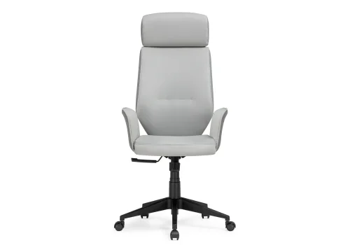 Компьютерное кресло Leo light gray / dark gray 15819 Woodville, серый/экокожа, ножки/металл/чёрный, размеры - *1300***640*700 фото 6