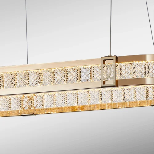 Люстра подвесная LED Theatrum 4206-9P Favourite прозрачная на 2 лампы, основание золотое в стиле классический  фото 4