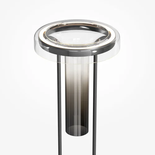 Торшер LED Ikebana MOD463FL-L24B3K Maytoni дымчатый на 1 лампу, основание чёрное в стиле современный фото 4