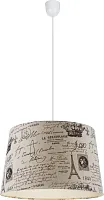 Светильник подвесной METALIC 21692H Globo бежевый 1 лампа, основание белое в стиле современный 