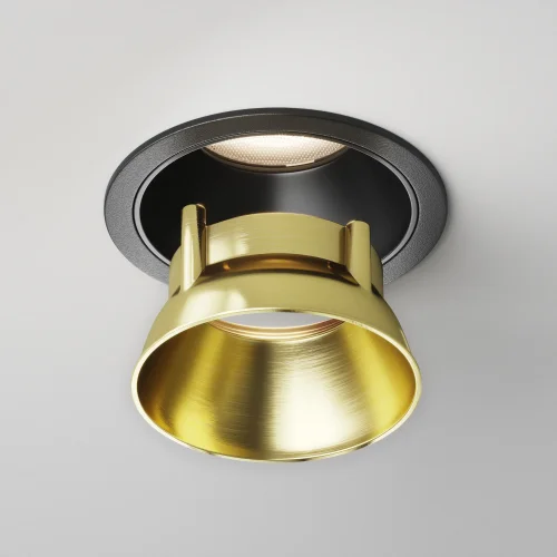 Декоративная рамка-отражатель для накладных светильников серии Alfa LED Ring12-15W-RD-BS Maytoni на 1 , основание латунь в стиле хай-тек современный фото 4