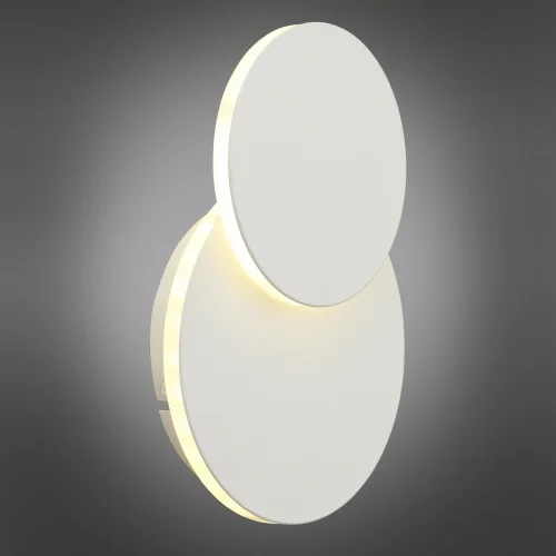 Бра LED Banbury OML-42601-10 Omnilux белый на 1 лампа, основание белое в стиле хай-тек кольца