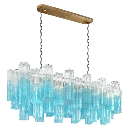 Люстра подвесная Мурано / Murano 10580/1000R Clear blue LOFT IT синяя на 11 ламп, основание бронзовое в стиле современный арт-деко Люстра подвесная Мурано / Murano 10580/1000R Clear blue LOFT IT синяя на 11 ламп, основание бронзовое в стиле современный арт-деко