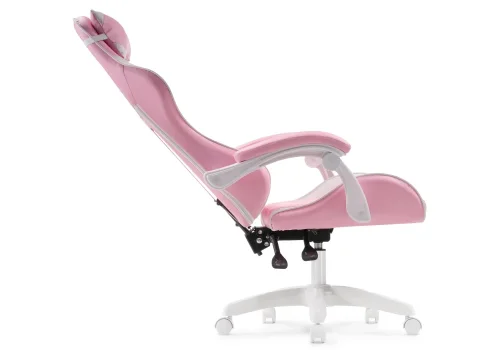 Кресло игровое Rodas pink / white 15246 Woodville, белый/искусственная кожа, ножки/пластик/белый, размеры - *1310***670*600 фото 8