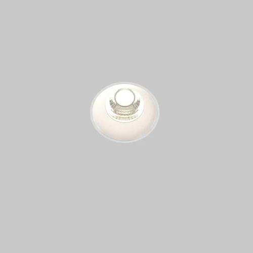 Светильник точечный LED Round DL058-7W4K-TRS-W Maytoni белый 1 лампа, основание белое в стиле современный для затирки фото 5