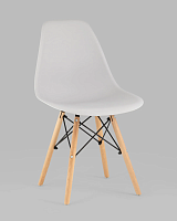 Стул EAMES, светло-серый УТ000037594 Stool Group, /, ножки/массив бука/бежевый, размеры - *815***460*530