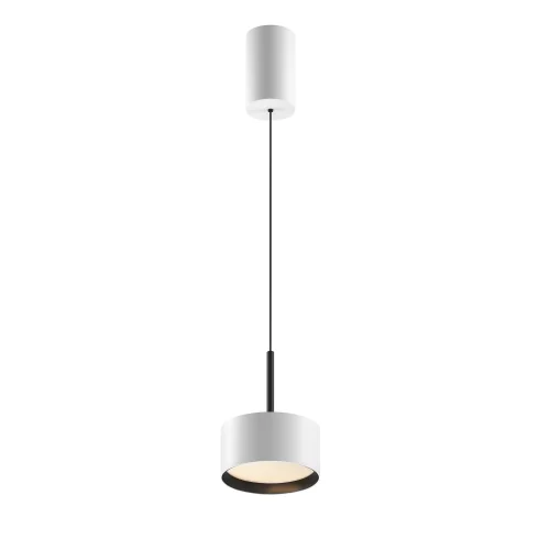 Светильник подвесной LED Glare P102PL-12W3K-W Maytoni белый на 1 лампу, основание белое в стиле современный хай-тек 
